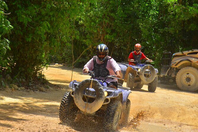Top ATV's in Mexico includes Cenote, Ziplines, snack & transport. - Zipline Circuit in the Trees: Safety Gear, Treetop Time, and Photo Pressure
