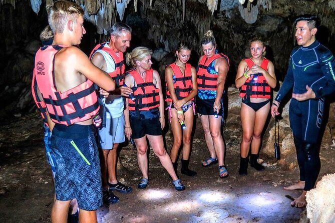 Tour Cenote Santa Cruz - Entering Cenote Santa Cruz near Playa del Carmen