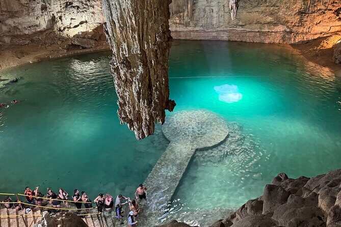 Tour Valladolid, Cenote Suytun and Cenote Oxman from Mérida - Suytun Cenote: cavern swimming with a Mayan purification presentation