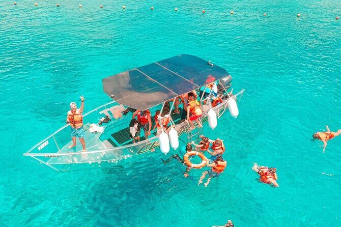 Transparent Boating and Snorkeling Tour in Cozumel All Inclusive - Transparent Boat Time Over Sunken Ships and Reefs