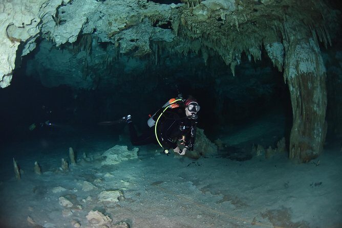 Tulum cenote diving. The ultimate experience in scuba - Bat Cave: The Ceiling Full of Formations