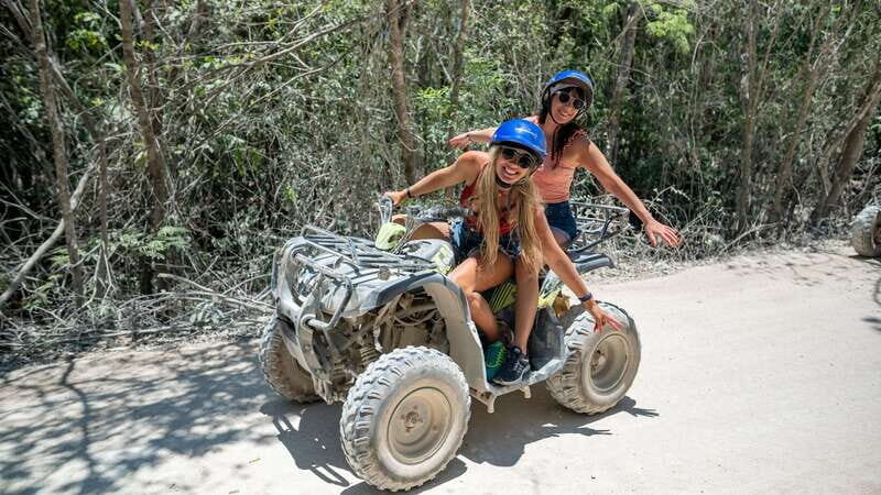 Tulum: Half-Day Jungle ATV Adventure Tour - Cenote underground river: water, vests, and a waterproof lamp