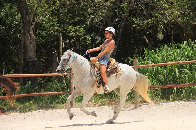 Tulum Jungle Horseback Ride + ATV + Ziplines + Cenote Combo Tour - Horseback riding in the jungle: relaxing, but not everyone’s favorite time