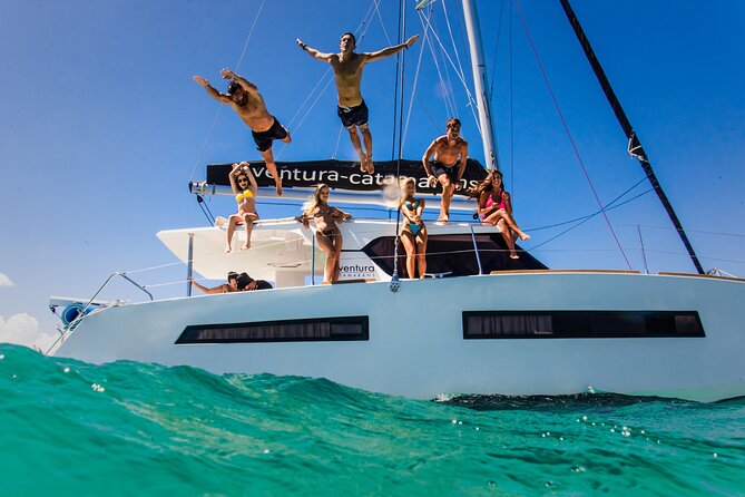 Tulum: Luxury Sail & Snorkel – All Inclusive 34' Catamaran - A 34-foot catamaran day near Tulum’s Riviera Maya