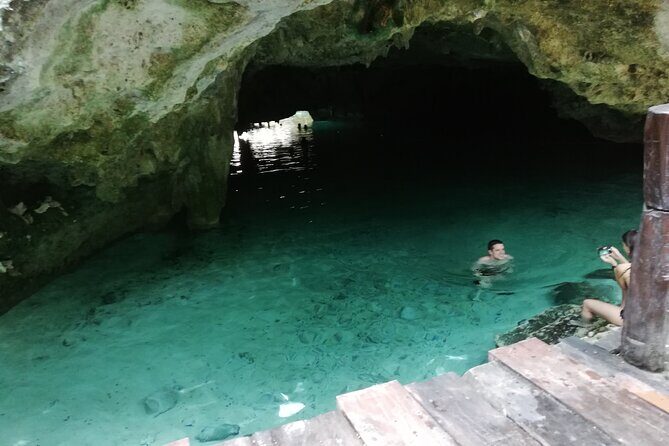 TULUM RISING-Early Bird Experience-Ruins-Cenote-Lagoon-Private Expedition. - Stop 2: Dos Palmas Cenote Snorkeling in Clear Water