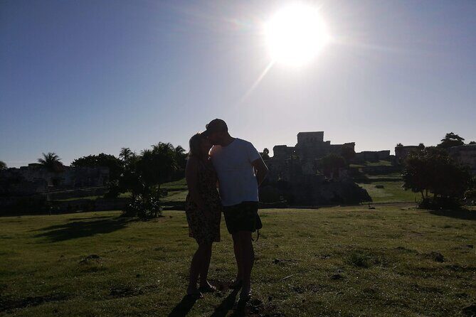 TULUM RISING-Early Bird Experience-Ruins-Cenote-Lagoon-Private Expedition. - Stop 1: Tulum Archaeological Site With Caribbean Cliff Views