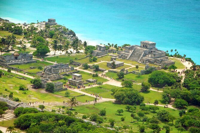 Tulum Ruins & Cobá Adventure + Cenote Swim - Entering Tulum Archaeological Site: Caribbean views and the extra zone tax