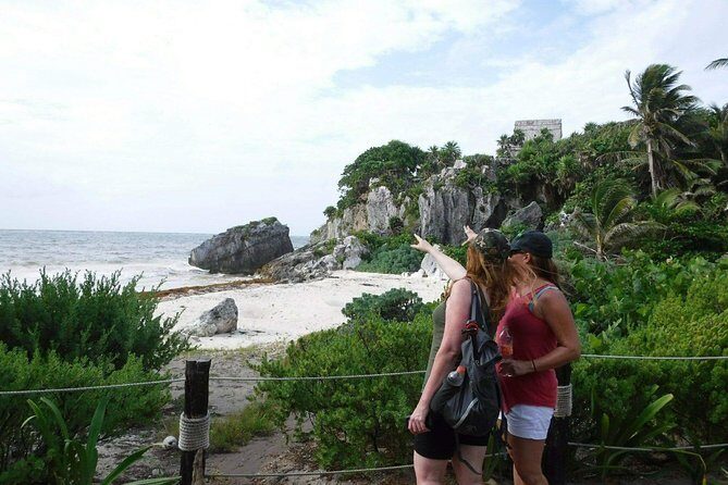 Tulum Ruins & Cobá Ruins Adventure (Private, Full Day) - Tulum Archaeological Site: beachside ruins with palms and iguanas