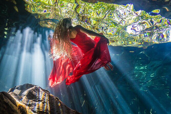 Underwater Photo Shoot Experience in Cenote - What happens before you get the camera shots