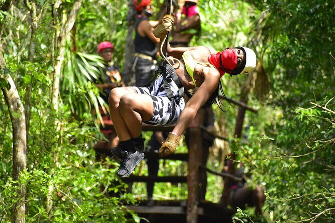 Wonderful Jungle Experience with Horse Riding, ATV, Ziplines and Cenote - Zip lines over the trees: safety standards, phone limits, and weight rules