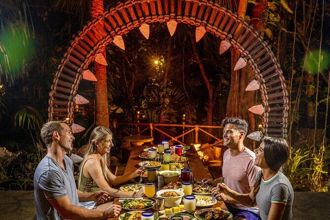 Xplor Fuego Admission <em>Official Product</em> – Hammock Splash into the cenote: a different thrill than ziplining’ /><br />
The <strong>Hammock Splash</strong> is a customized zipline-style ride where you’re dropped from a hammock into cool waters in a cenote. It’s different from the straight line zipline thrill because it has that sudden vertical drop feeling, and the water landing is part of the moment.</p>
<p><p>This attraction is great if you want variety. Ziplining is fast and airy. Hammock Splash is quick, physical, and wet right away. If your evening feels repetitive, this stop breaks the pattern.</p>
</p>
<p><p>As with the other water attractions, wear footwear that can handle wet conditions. One review tip that’s worth repeating: buying water shoes on site can be expensive, so pack your own water shoes if you can.</p>
</p>
<h2 id="the-buffet-dinner-and-unlimited-nonalcoholic-drinks-keep-your-energy-up">The buffet dinner and unlimited nonalcoholic drinks: keep your energy up</h2>
<p><img width="669" height="446" decoding="async" src=