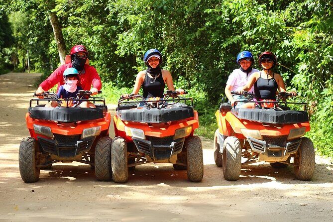 Zipline, Cenote and ATV Adventure with Pickup - ATV jungle driving: safety gear, guided routes, and kid rules